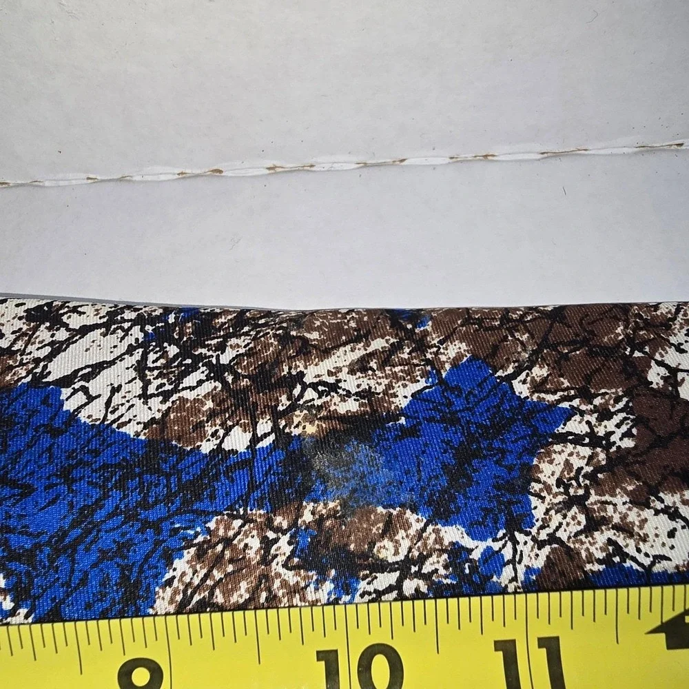 VINTAGE Karoll's Chicago Funky Blue and Brown All Silk Neck Tie‎ NEW